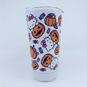 Hello Kitty White and Orange Halloween Tumbler 16 oz